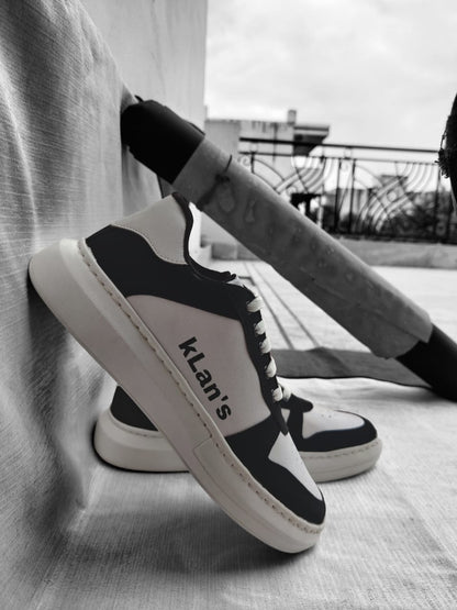 Klan's Soft Sole Sneakers - White and black