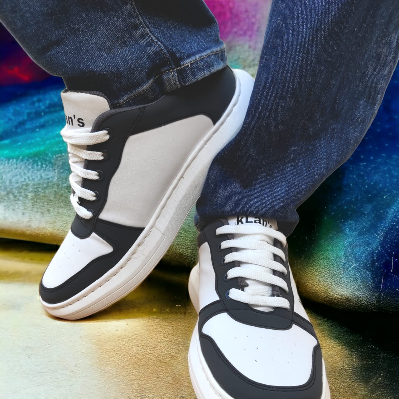 Klan's Soft sole sneakers - White and Blue