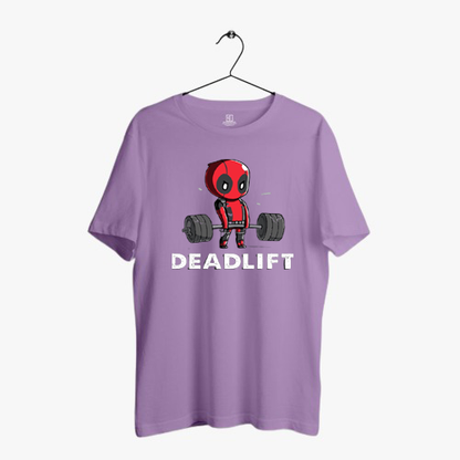 DEADPOOL DEADLIFTING PRINT UNISEX T-SHIRT