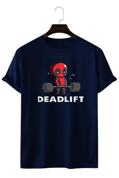 DEADPOOL DEADLIFTING PRINT UNISEX T-SHIRT