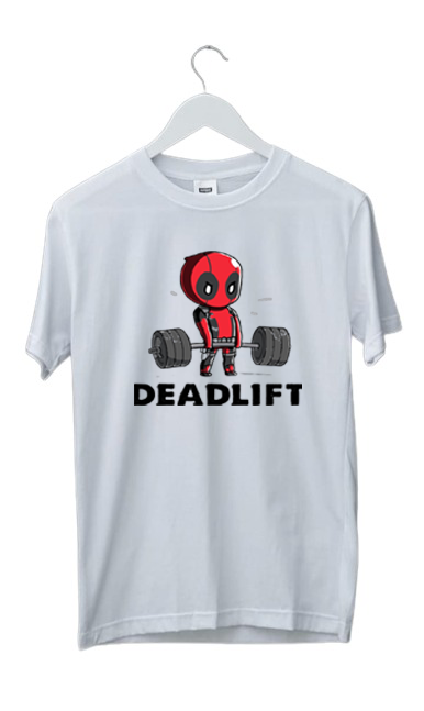 DEADPOOL DEADLIFTING PRINT UNISEX T-SHIRT