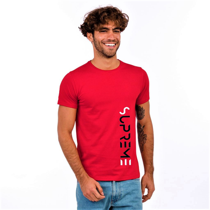 SUPREME CANDY RED PRINT UNISEX T-SHIRT