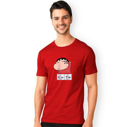 CUTE SHINCHAN CANDY RED PRINT UNISEX T-SHIRT