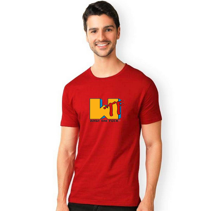 WHAT THE FUCK CANDY RED PRINT UNISEX T-SHIRT