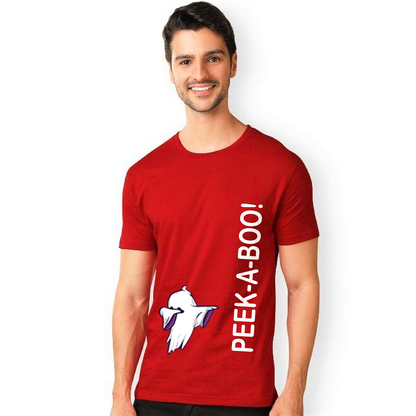 PEEK-A-BOO! CANDY RED PRINT UNISEX T-SHIRT