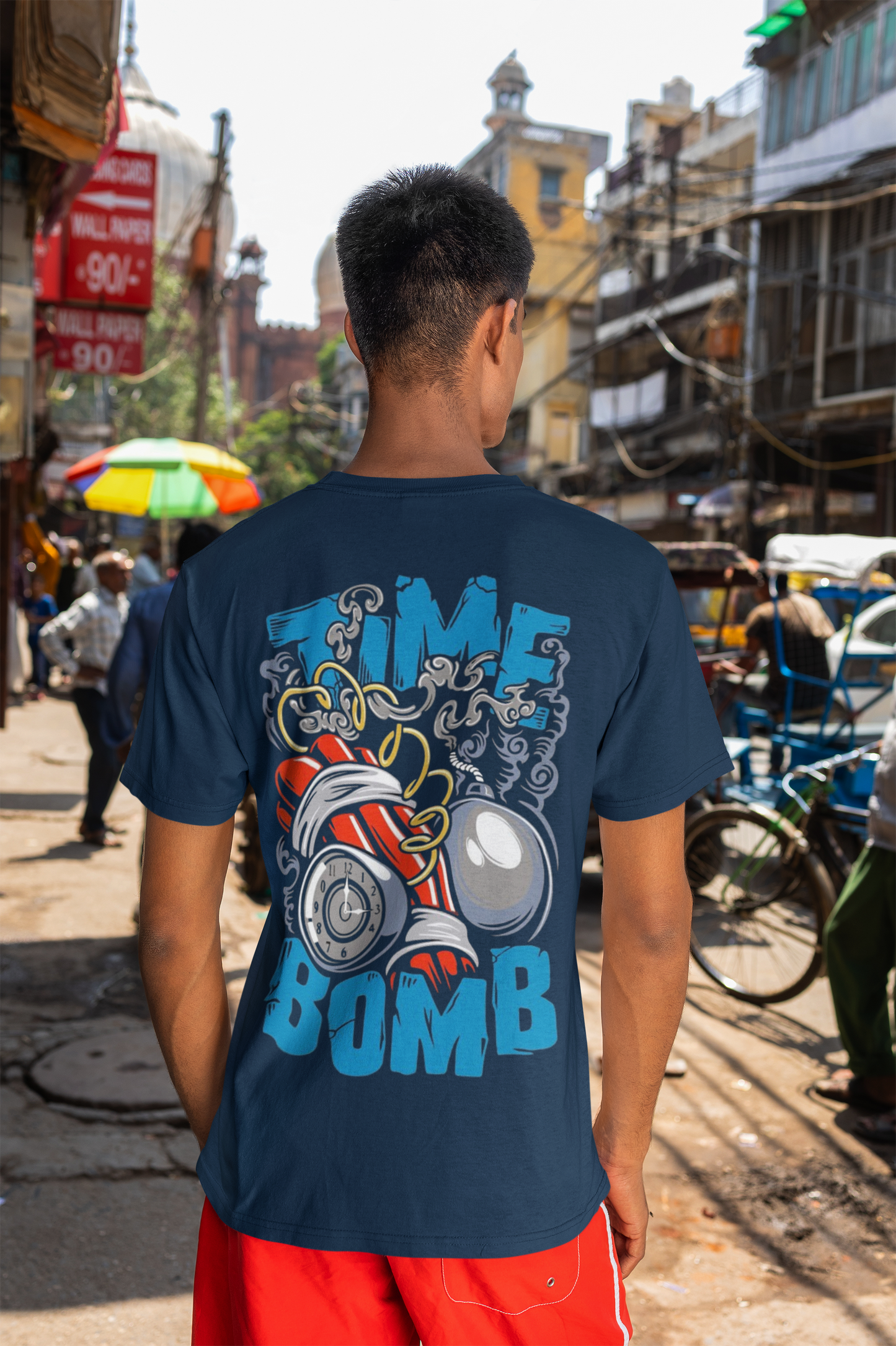 TIME BOMB PRINT  REGULAR FIT UNISEX T-SHIRT