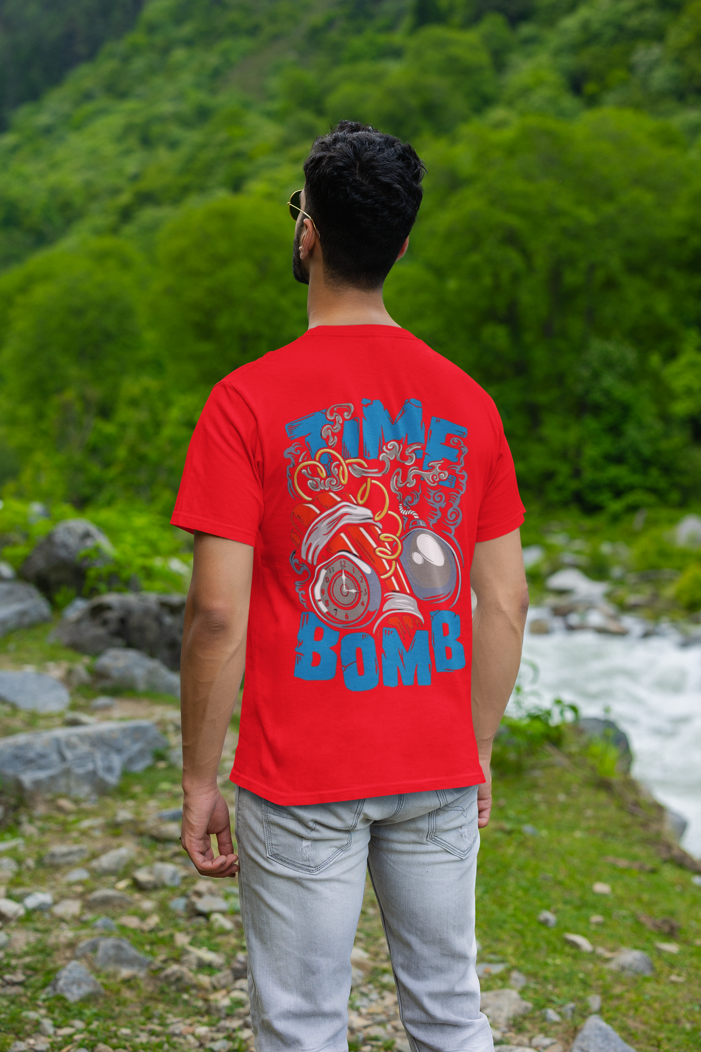 TIME BOMB PRINT  REGULAR FIT UNISEX T-SHIRT