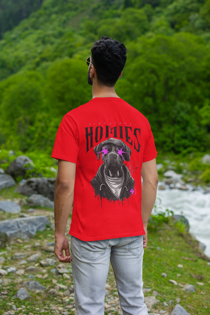 HOMIES PRINTED REGULAR FIT  UNISEX T-SHIRT