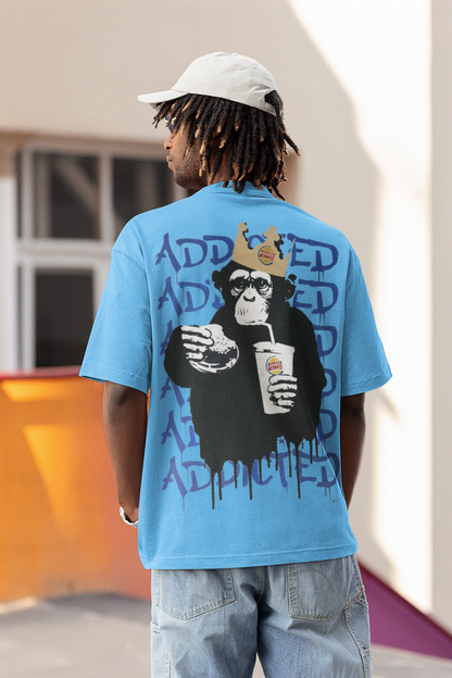 ADDICTED PRINTED REGULAR FIT  UNISEX T-SHIRT