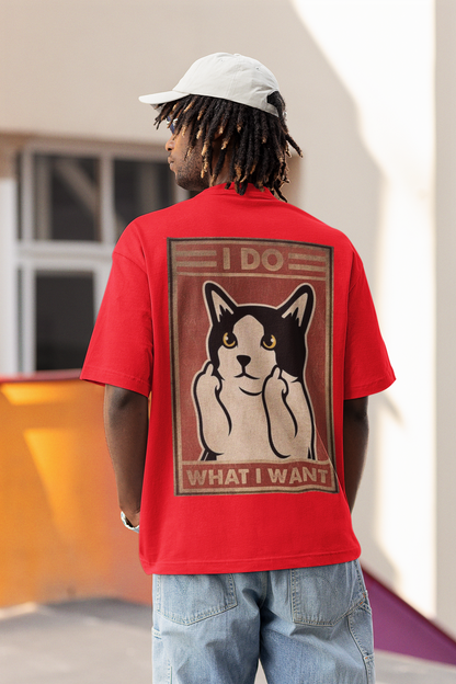 I DO WHAT I WANT PRINTED REGULAR FIT UNISEX T-SHIRT