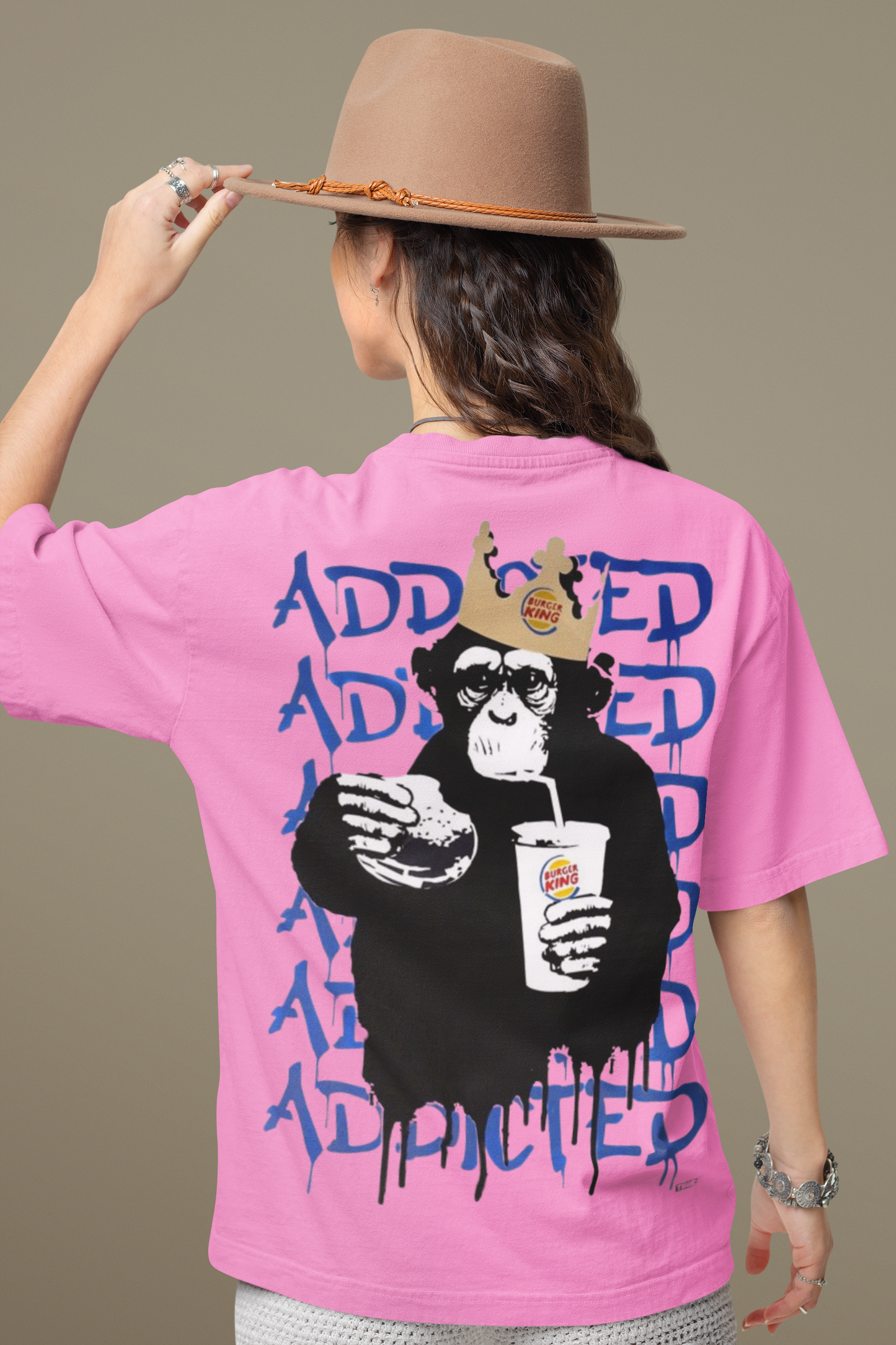 ADDICTED PRINTED REGULAR FIT  UNISEX T-SHIRT