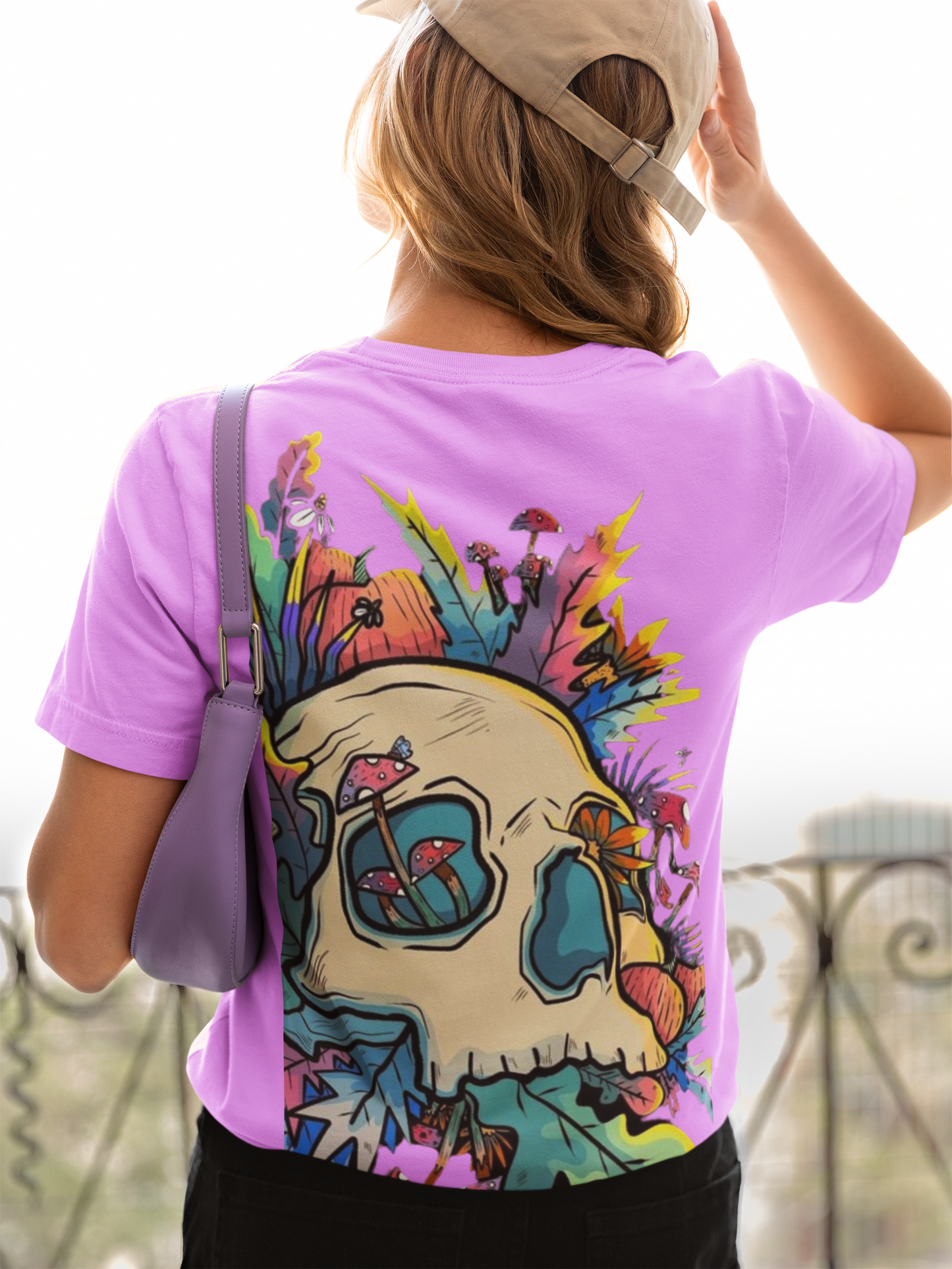 SKULL GRAFFITE PRINTED REGULAR FIT  UNISEX T-SHIRT