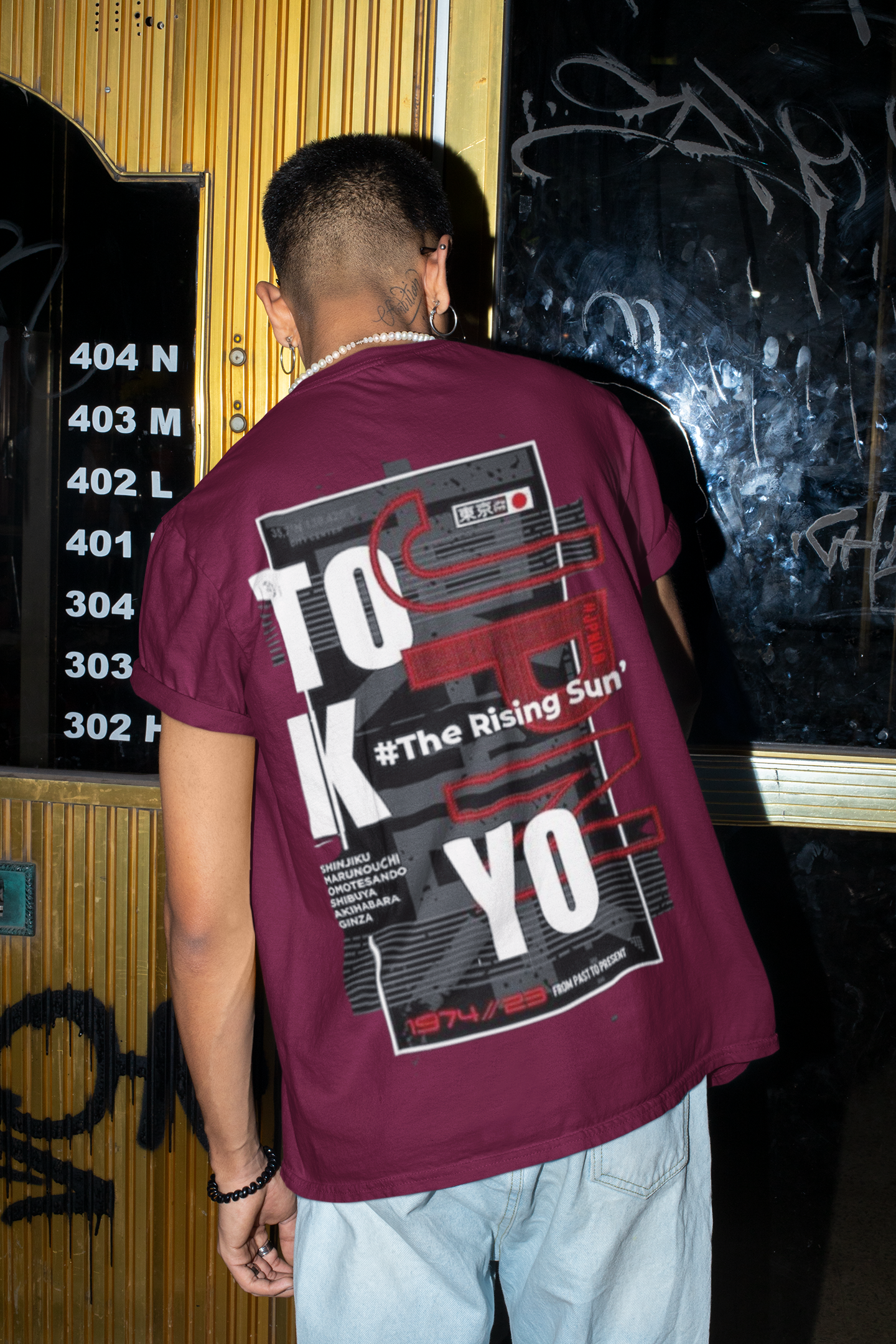 TOKYO NIGHTS PRINTED REGULAR FIT UNISEX T-SHIRT