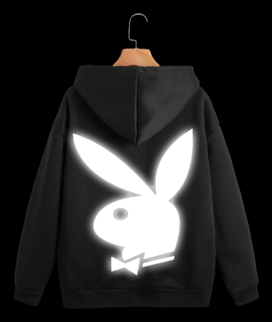 playboy reflective design  zipper hoodie