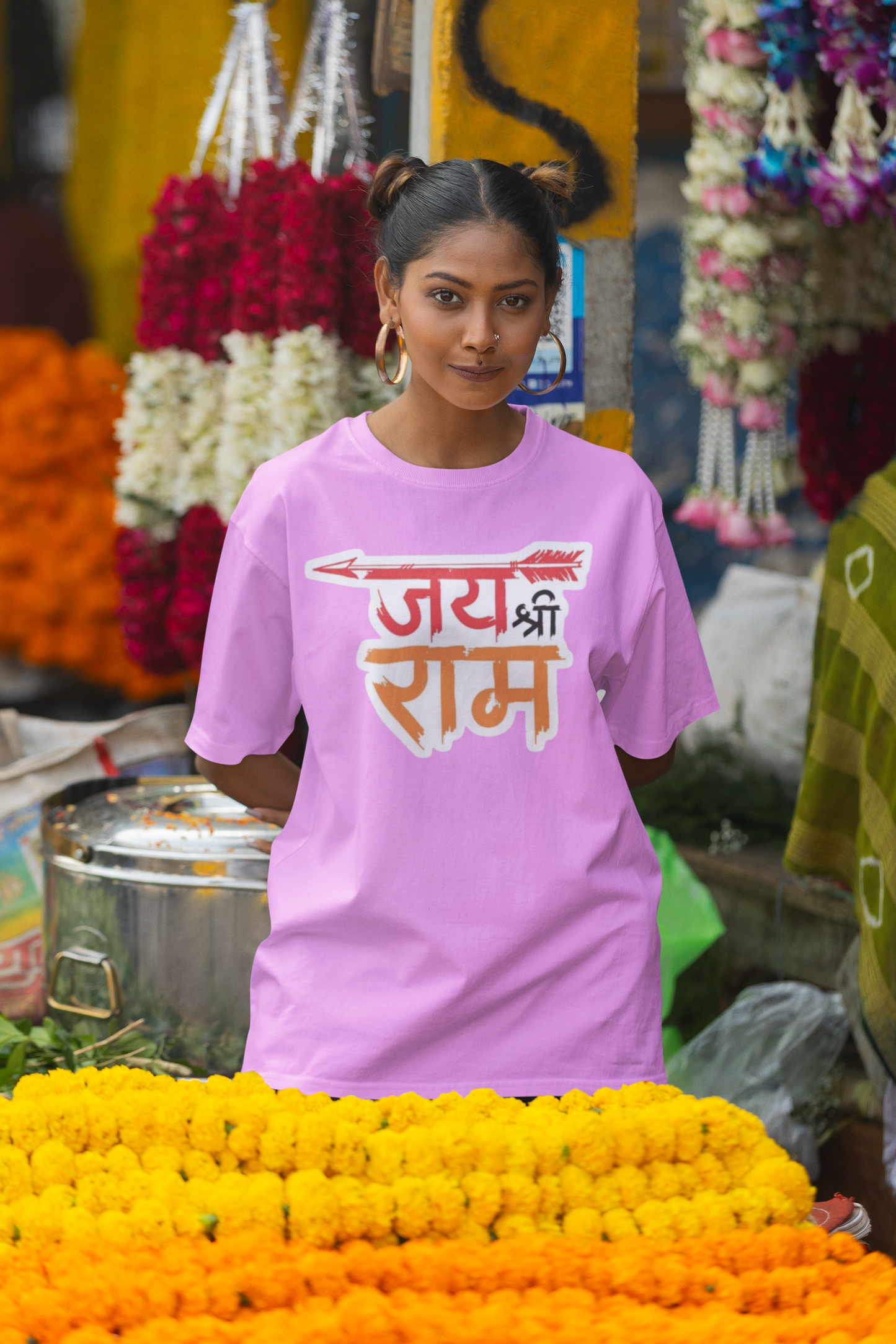 JAI SHREE RAM PRINTED REGULAR FIT  UNISEX T-SHIRT