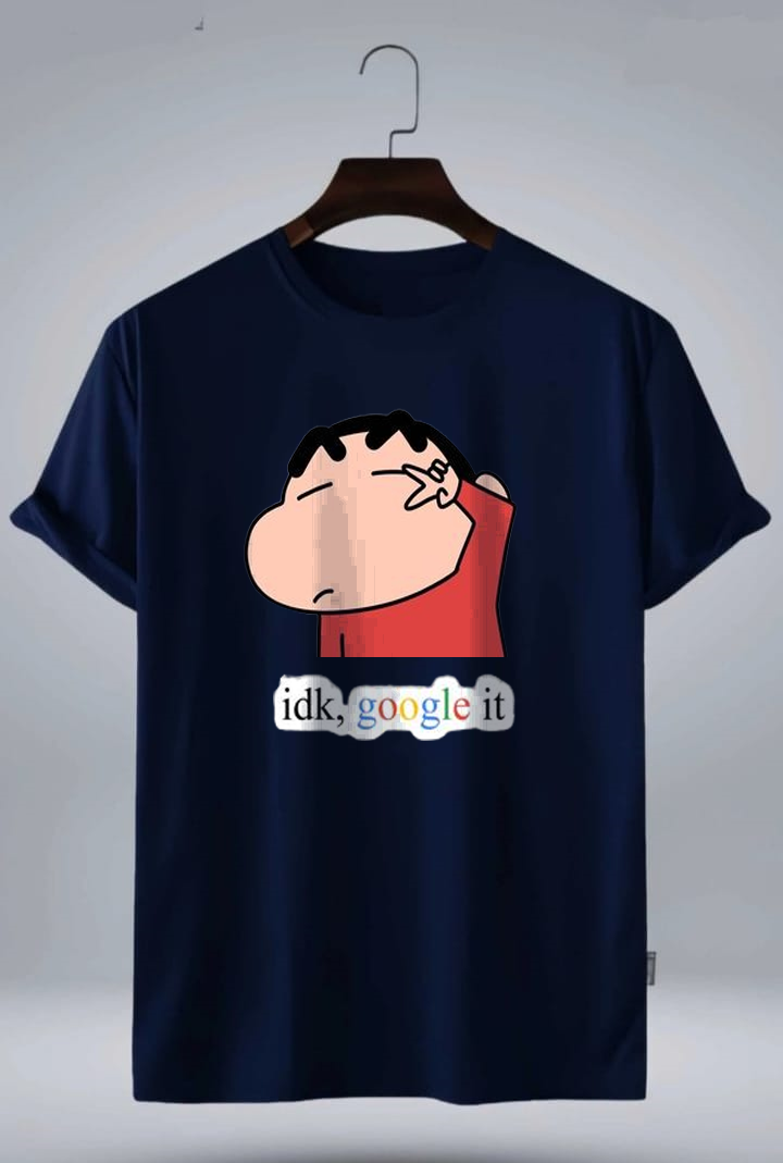 PLUS SIZE IDK,GOOGLE IT, SHINCHAN PRINT UNISEX T-SHIRT