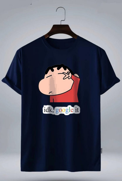 PLUS SIZE IDK,GOOGLE IT, SHINCHAN PRINT UNISEX T-SHIRT