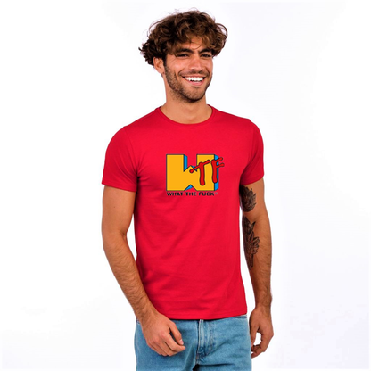 WHAT THE FUCK CANDY RED PRINT UNISEX T-SHIRT