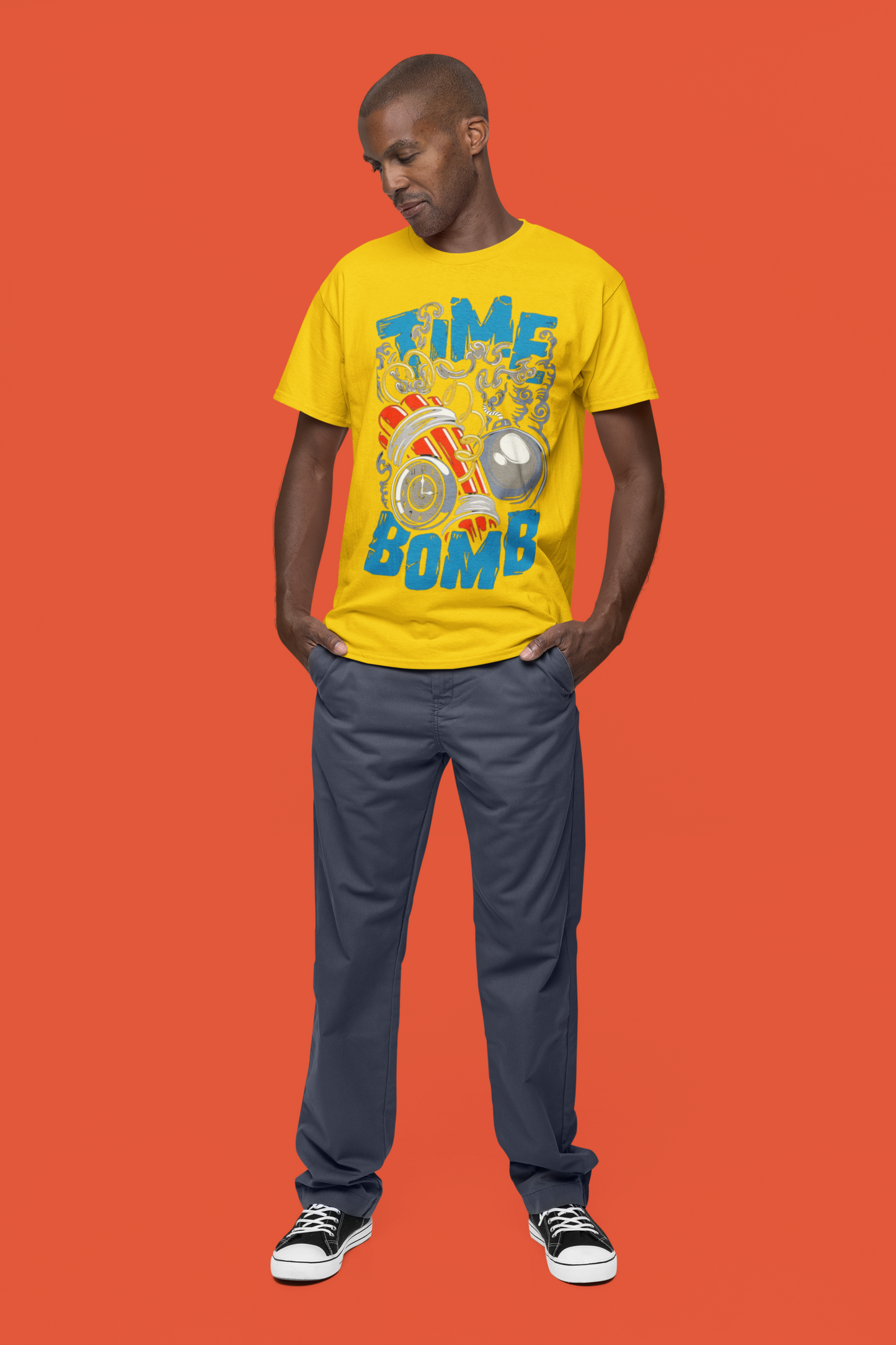 TIME BOMB PRINT  REGULAR FIT UNISEX T-SHIRT