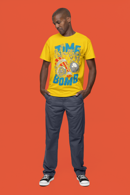TIME BOMB PRINT  REGULAR FIT UNISEX T-SHIRT
