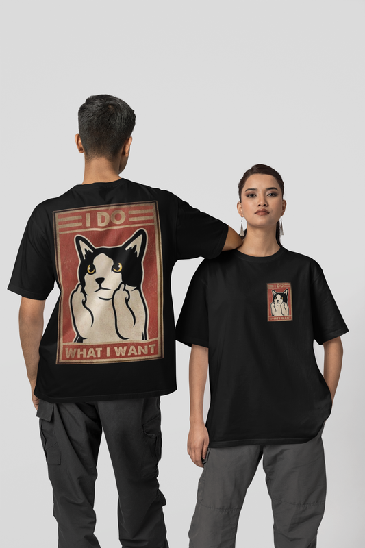 I DO WHAT I WANT PRINTED REGULAR FIT UNISEX T-SHIRT
