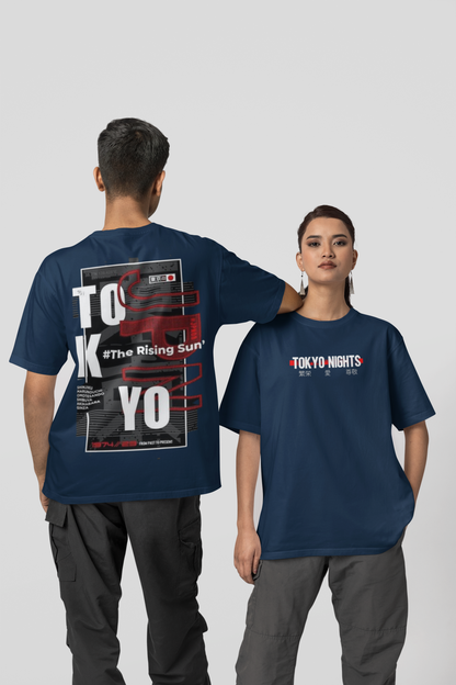 TOKYO NIGHTS PRINTED REGULAR FIT UNISEX T-SHIRT
