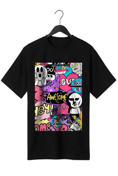 PLUS SIZE ABSTRACT-3 FULL PRINT UNISEX T-SHIRT