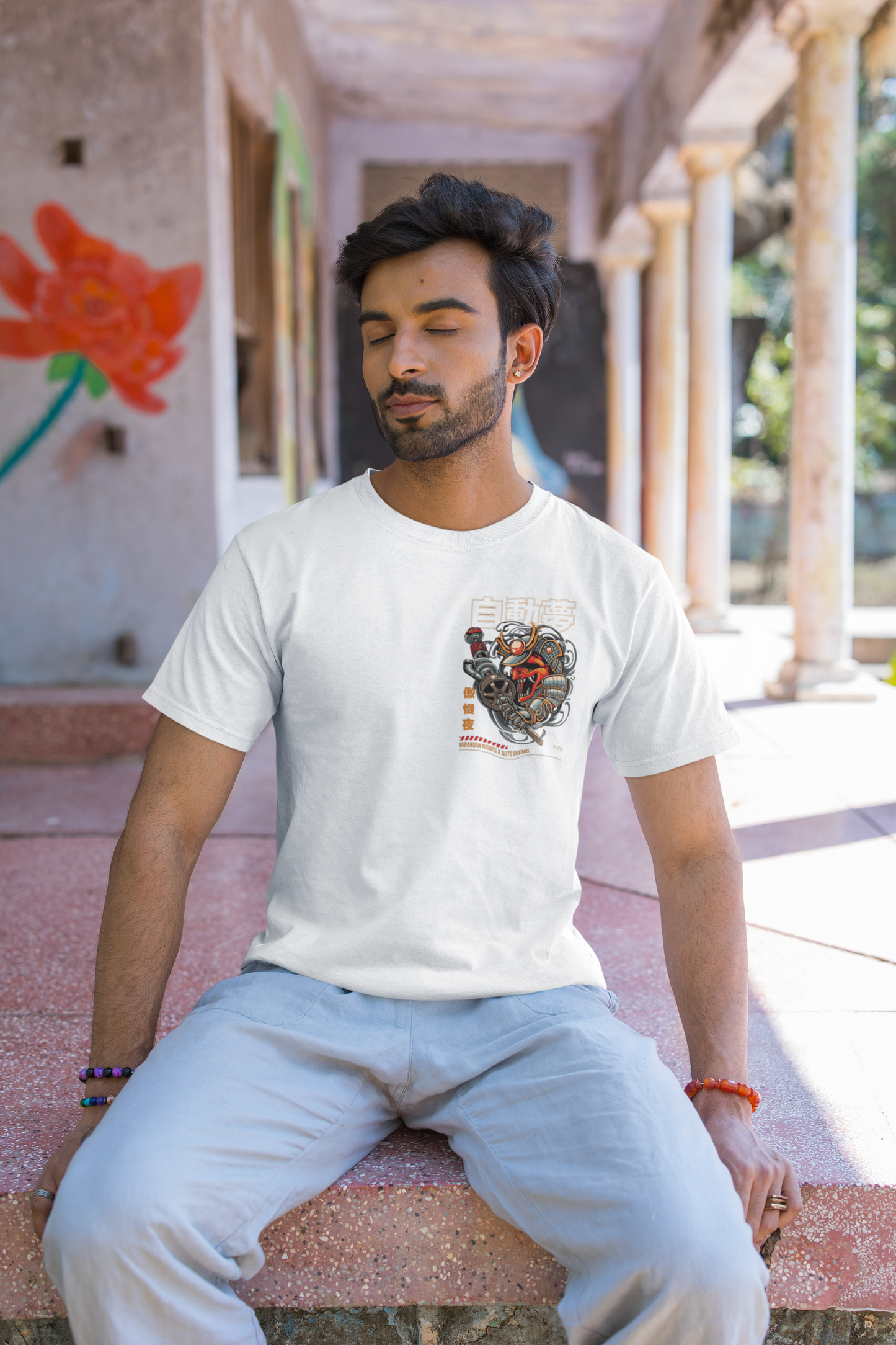 ABSTRACT 8 PRINTED REGULAR FIT UNISEX T-SHIRT