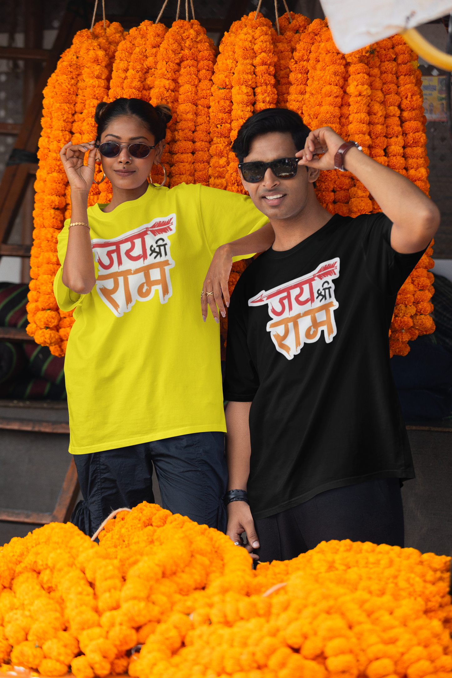 JAI SHREE RAM PRINTED REGULAR FIT  UNISEX T-SHIRT