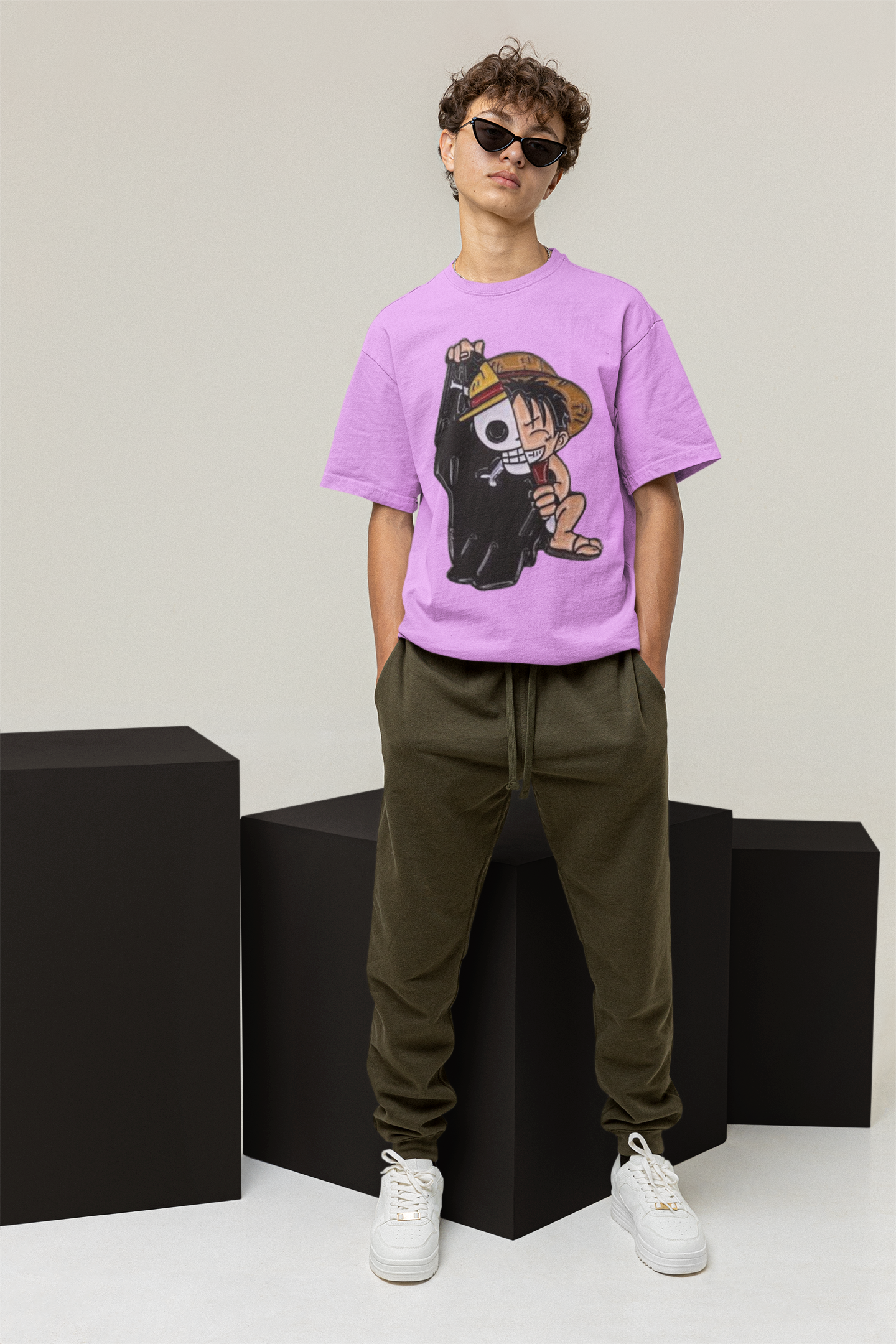 luffy PRINT REGULAR FIT  UNISEX T-SHIRT