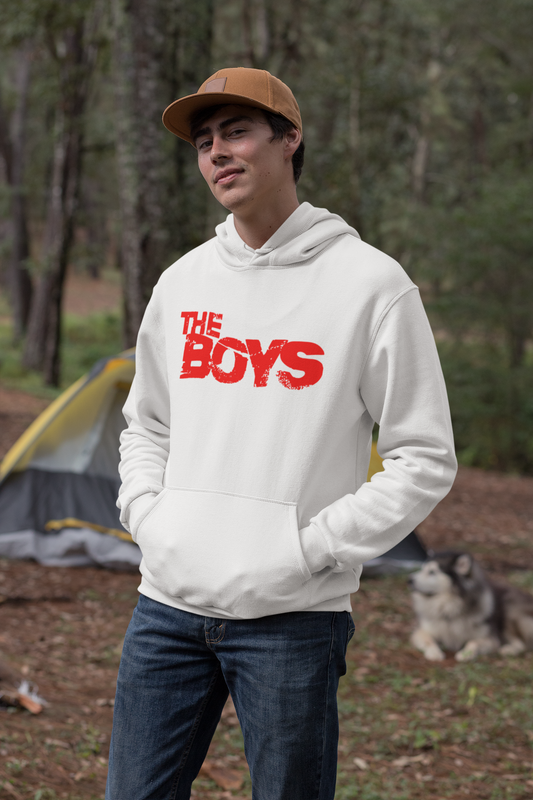 The boy's printed hoodies