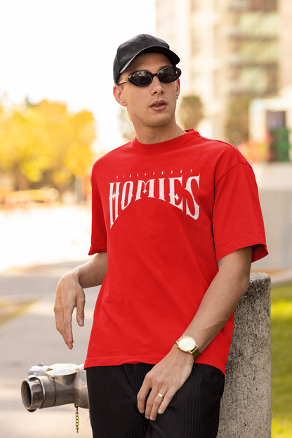 HOMIES PRINTED REGULAR FIT  UNISEX T-SHIRT