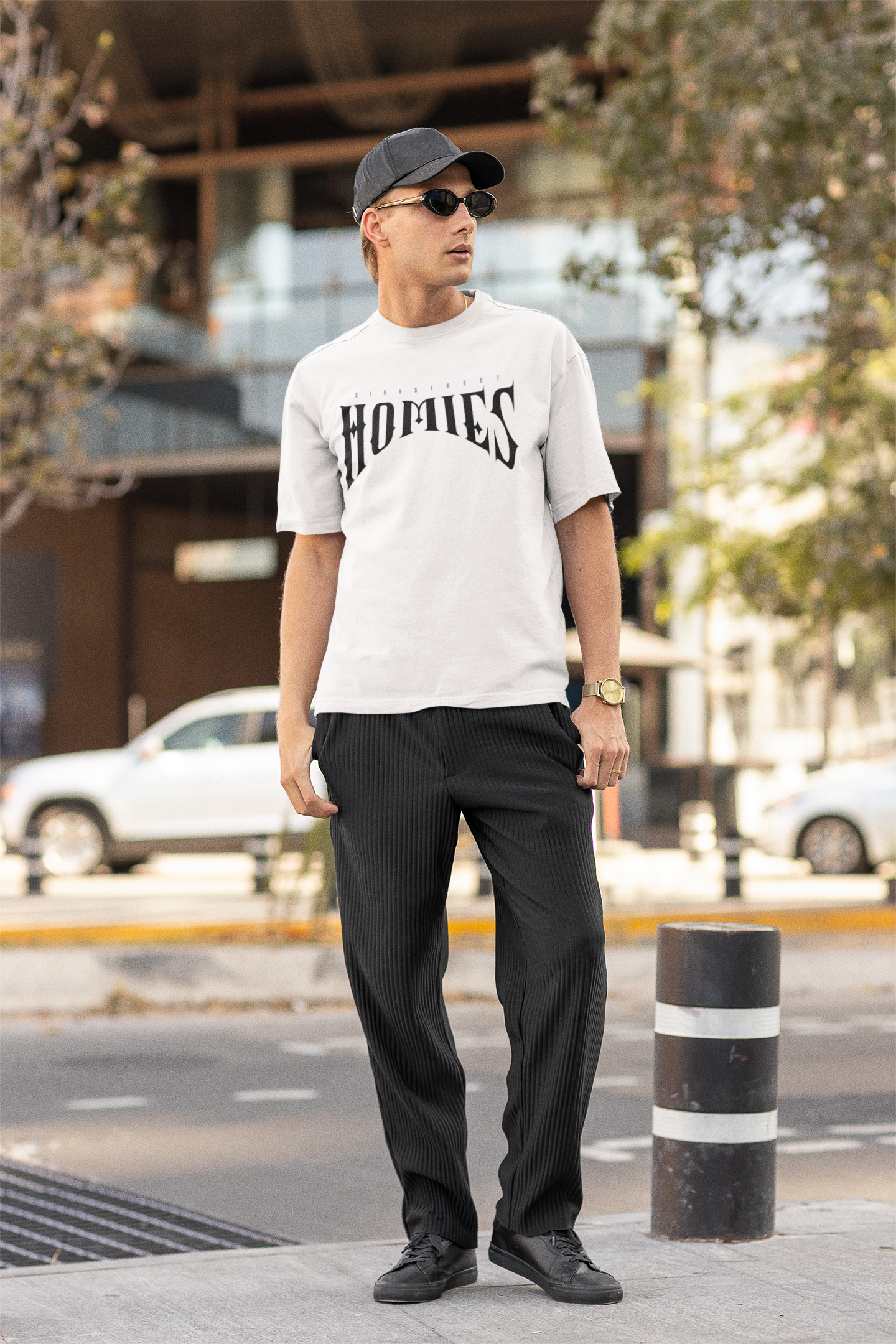HOMIES PRINTED REGULAR FIT  UNISEX T-SHIRT