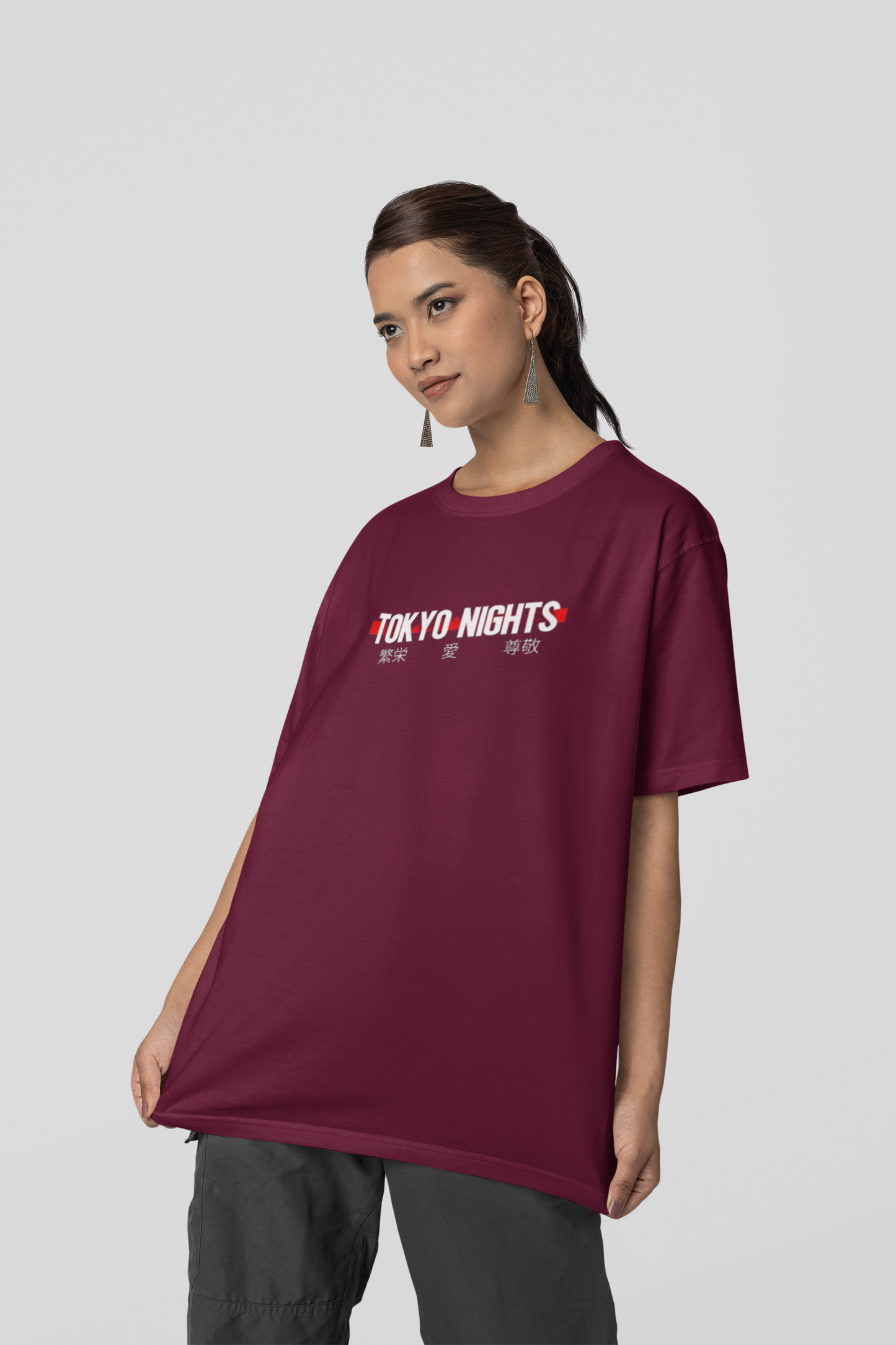 TOKYO NIGHTS PRINTED REGULAR FIT UNISEX T-SHIRT