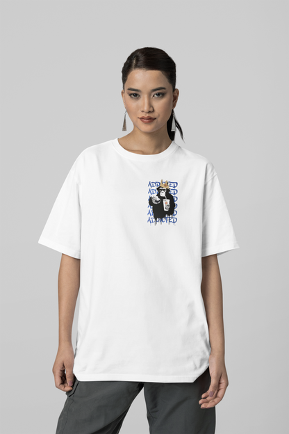ADDICTED PRINTED REGULAR FIT  UNISEX T-SHIRT