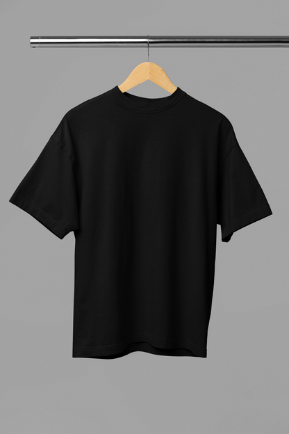 BLACK ROUND NECK  REGULAR FIT UNISEX T-SHIRT
