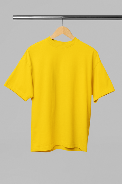 YELLOW ROUND NECK REGULAR FIT UNISEX T-SHIRT