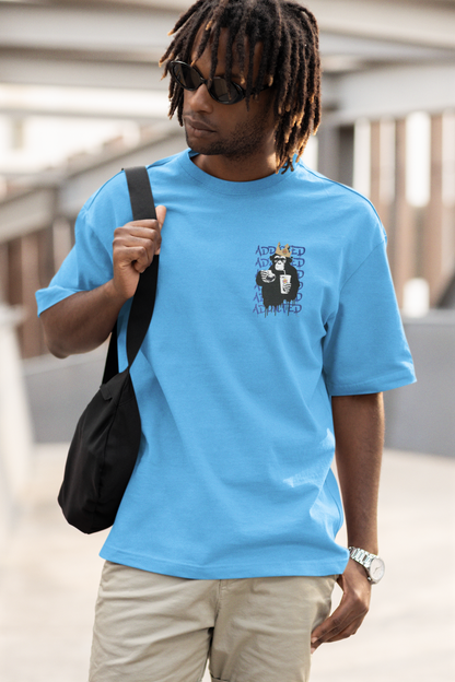 ADDICTED PRINTED REGULAR FIT  UNISEX T-SHIRT