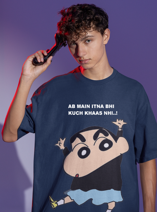 AB MAIN ITNA BHIKUCH KHAAS NHI SHINCHAIN PRINTED REGULAR FIT UNISEX T-SHIRT