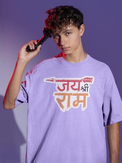 JAI SHREE RAM PRINTED REGULAR FIT  UNISEX T-SHIRT