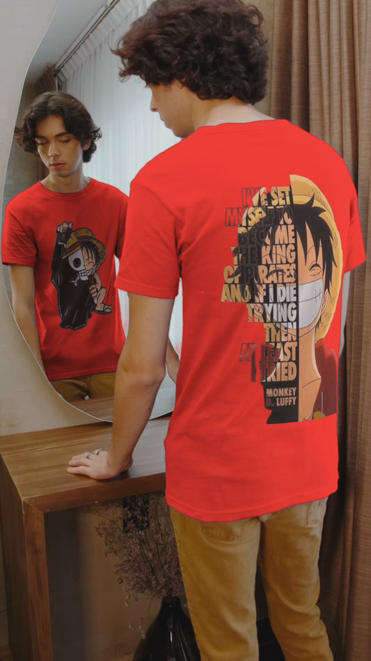 luffy PRINT REGULAR FIT  UNISEX T-SHIRT
