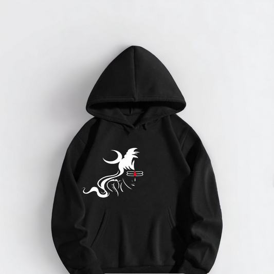 Shiv Ji Religious Printed Hoodie