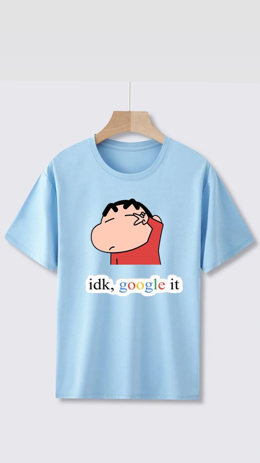 PLUS SIZE IDK,GOOGLE IT, SHINCHAN PRINT UNISEX T-SHIRT