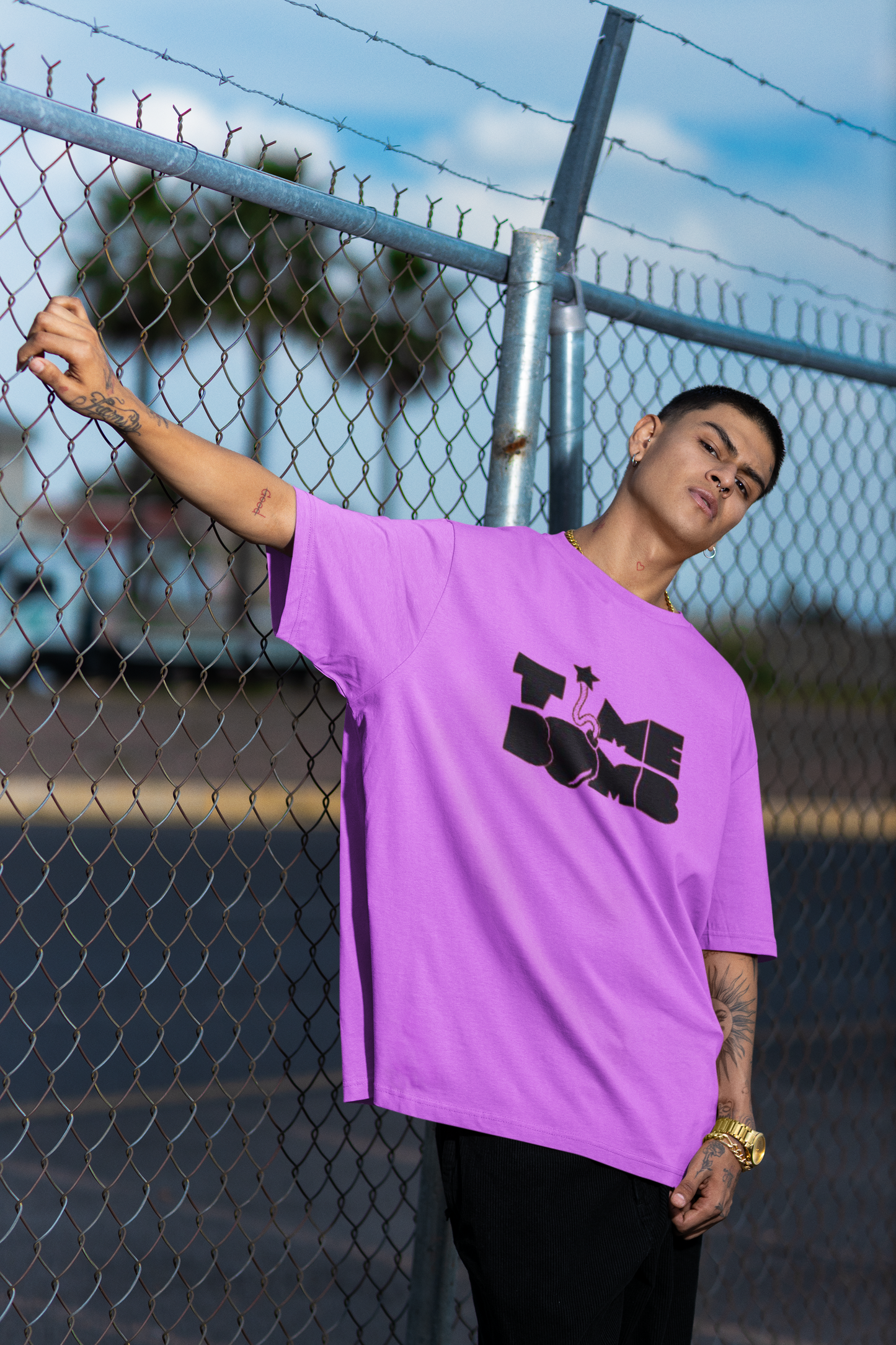 TIME BOMB PRINT  REGULAR FIT UNISEX T-SHIRT