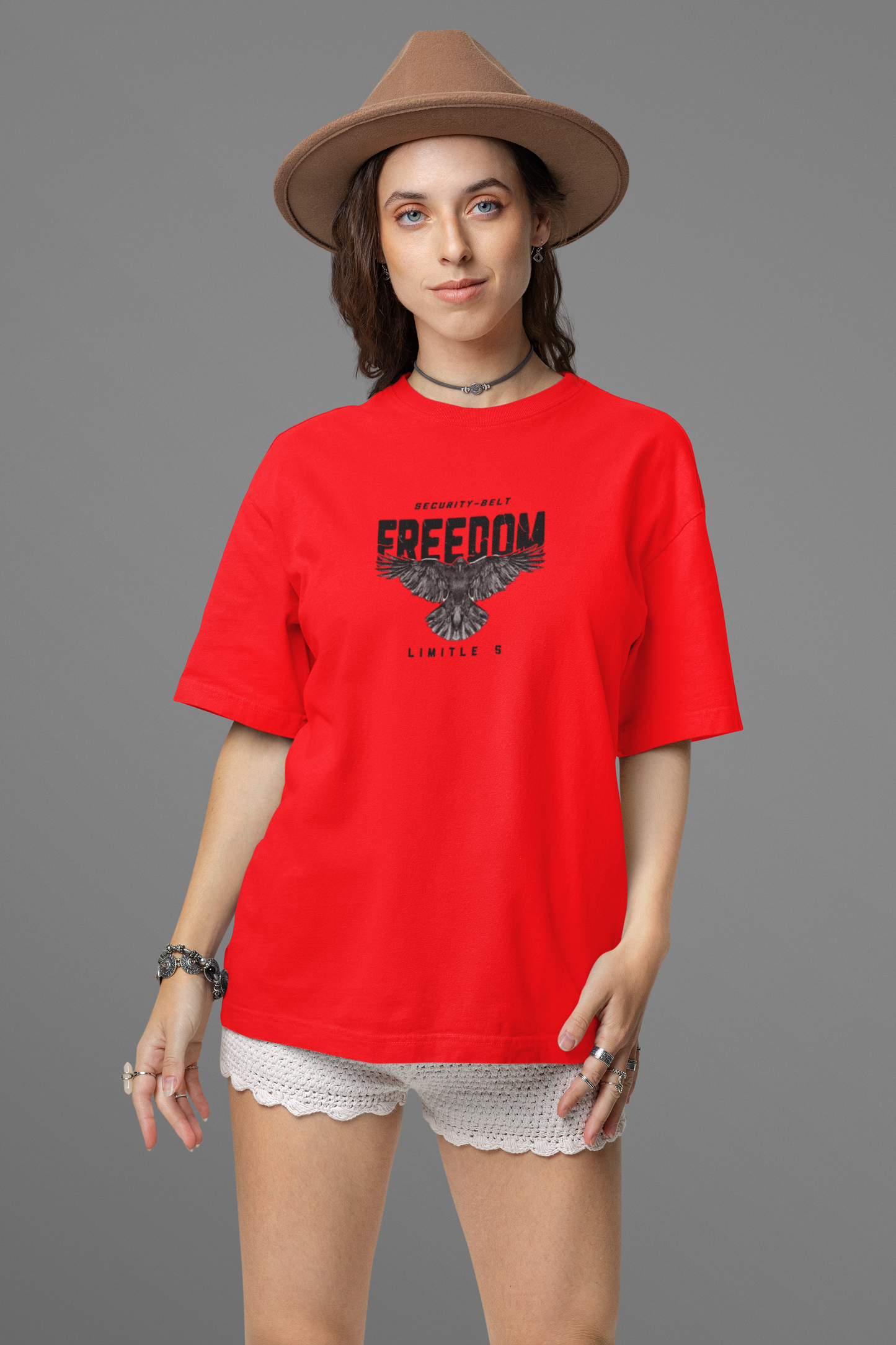 FREEDOM PRINTED REGULAR FIT UNISEX T-SHIRT