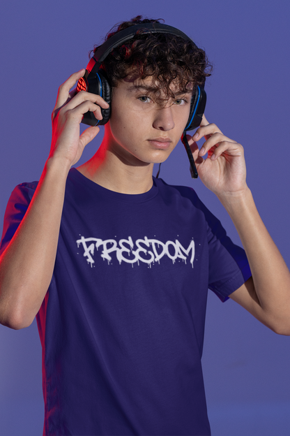 FREEDOM PRINT REGULAR FIT  UNISEX T-SHIRT