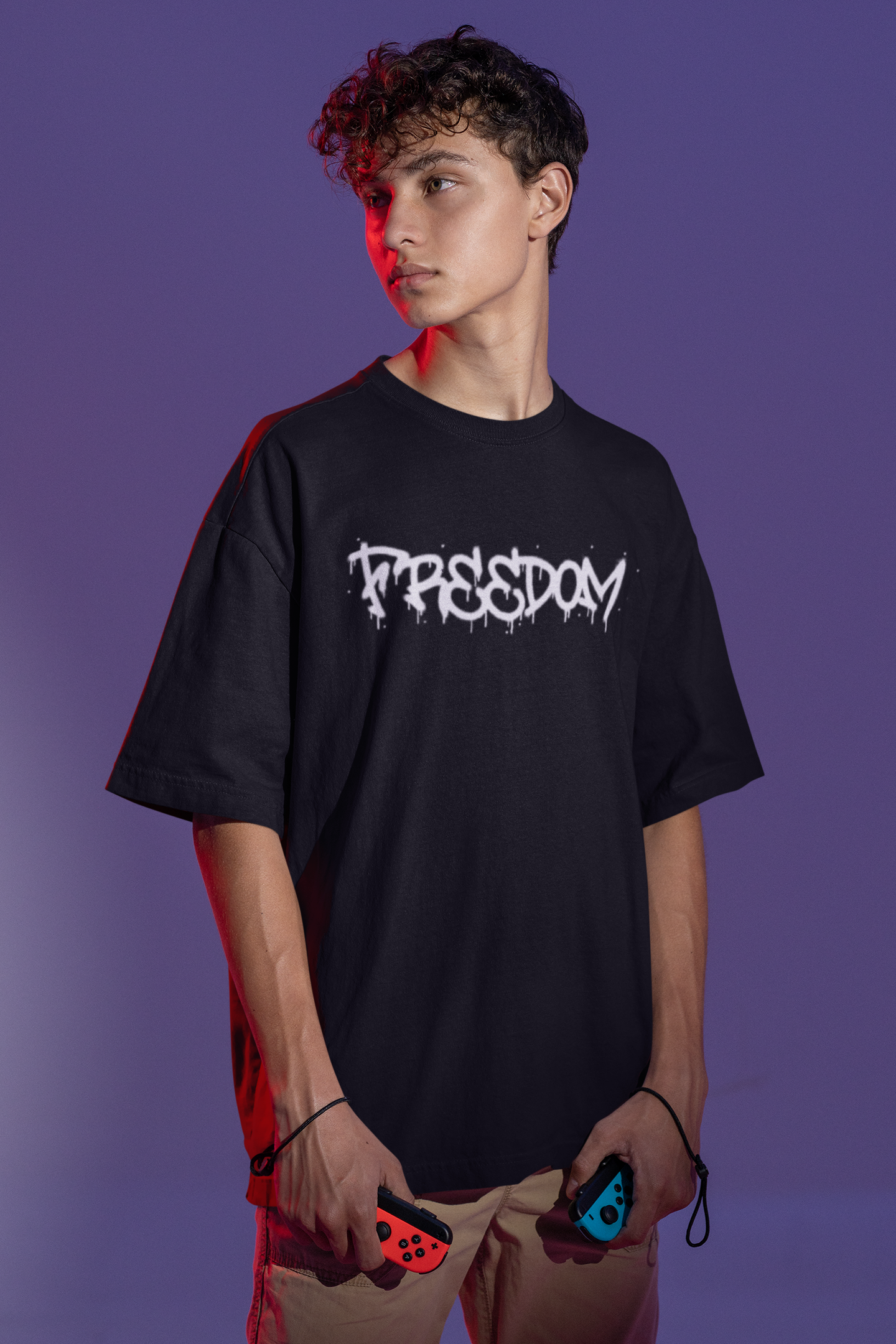 FREEDOM PRINT REGULAR FIT  UNISEX T-SHIRT