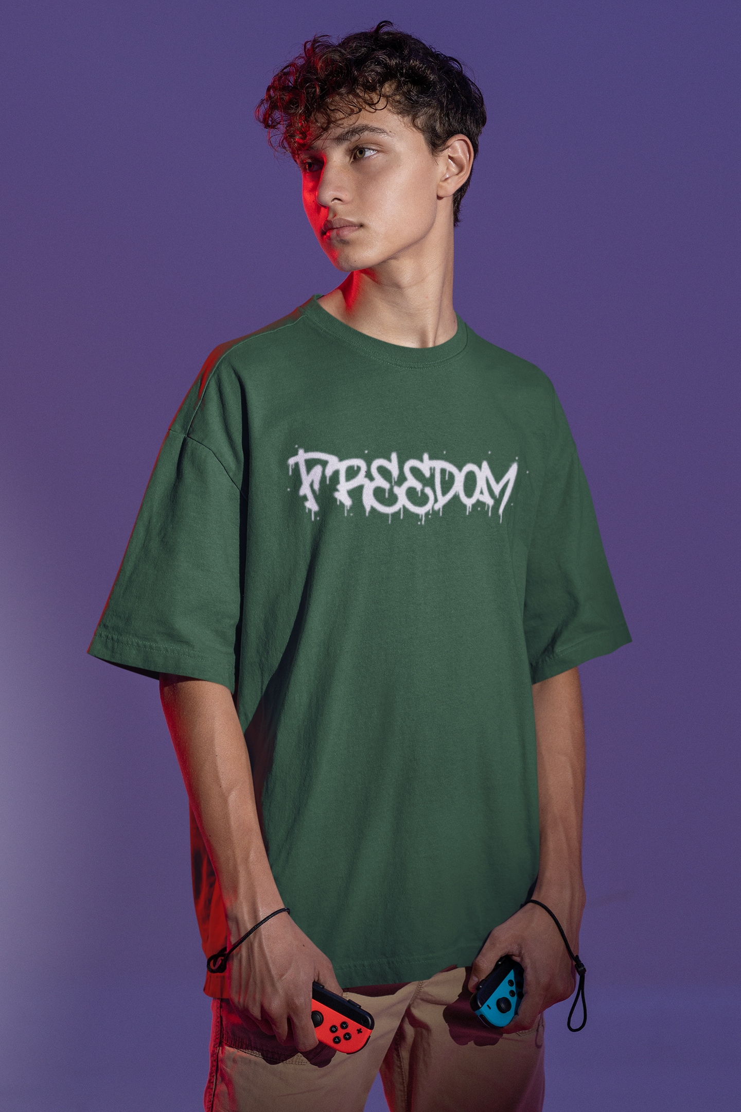 FREEDOM PRINT REGULAR FIT  UNISEX T-SHIRT