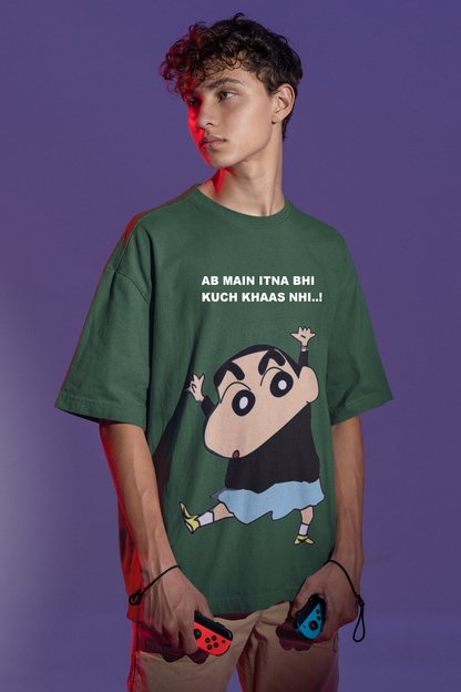 AB MAIN ITNA BHIKUCH KHAAS NHI SHINCHAIN PRINTED REGULAR FIT UNISEX T-SHIRT