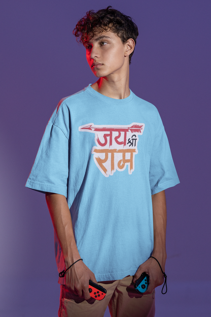 JAI SHREE RAM PRINTED REGULAR FIT  UNISEX T-SHIRT